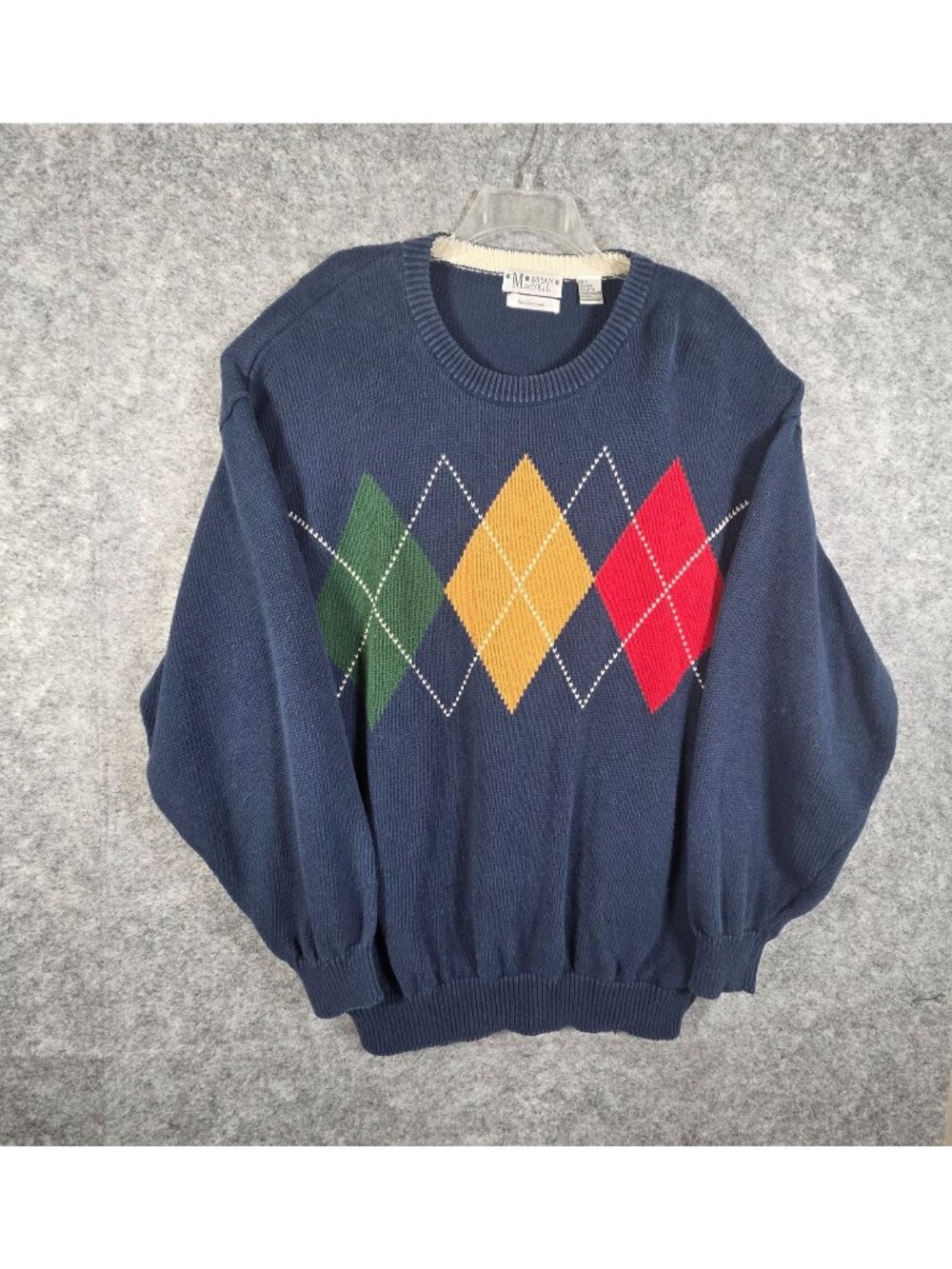 Brian MacNeil Knit Sweater Crewneck Hand Loom Pullover Blue Men's Size 2X